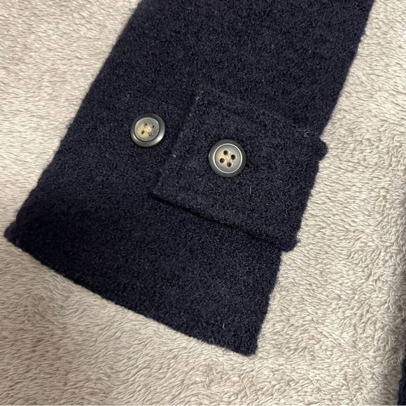 Ralph Lauren Denim & Supply pea coat jacket Womens small black 100% wool Toggle - Picture 6 of 7